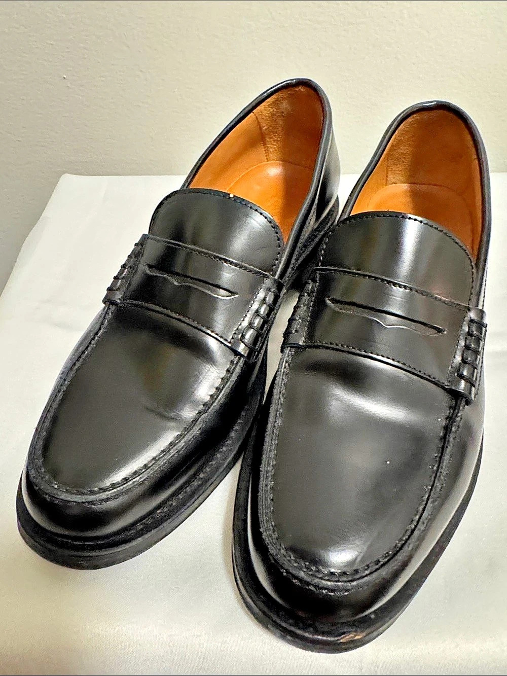 Banana Republic Womens Black Leather Loafers US 7.5